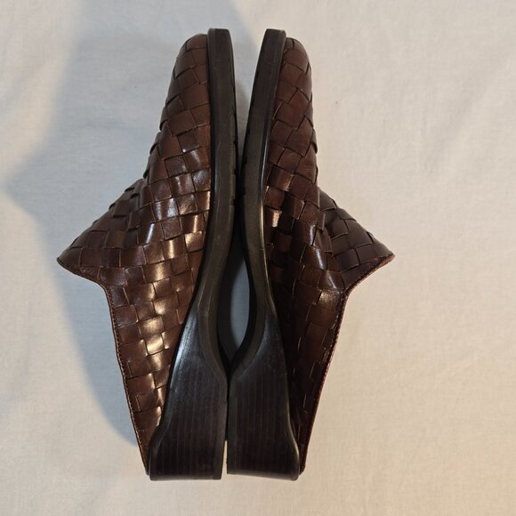 ARTIVIA LITES CRYSTAL Y2K Fairy Grunge Goth Brown Leather Heel Clog Mule Size 9M - Picture 6 of 16